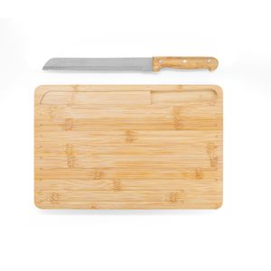 CATCHER. Skärbräda i bambubröd med kniv ingår, miniatyr 2