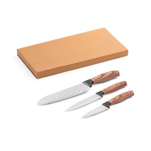 BAHARAT. Set med 3 köksknivar med rostfria blad och ergonomiska handtag, miniatyr 1