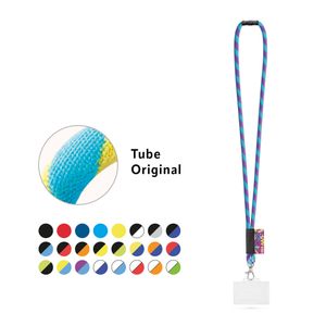 WATFORD. SET Lanyard TUBE Long (Ø 7 mm) med 9 mm karbinhake, Ø 7 mm säkerhetsspänne och 91 x 68 mm styv namnskylts-/korthållare, miniatyr 1