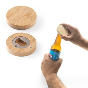 AMCHUR. Bambu-underlägg med kapsylöppnare, miniatyr 1