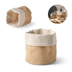 DUCASSE. Väska för flera användningsområden i jute (260g/m²) och bomull (120g/m²), miniatyr 1