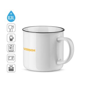 VERNON WHITE. Keramisk mugg 340 mL, miniatyr 3