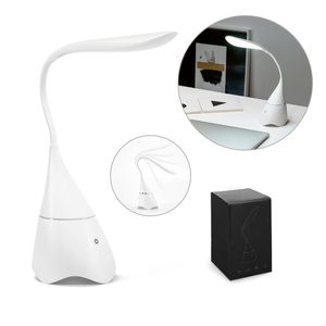 GRAHAME. Bärbar skrivbordslampa med högtalare och 5 timmars batteritid i återvunnen ABS (100 % rABS), miniatyr 1
