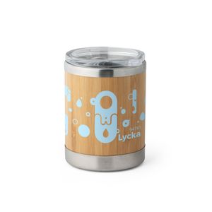 LYCKA. Bambu och rostfri mugg 350 ml, miniatyr 3