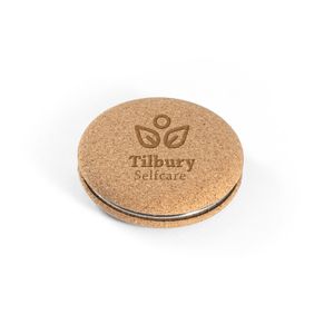 TILBURY. Dubbel fickspegel i kork, miniatyr 4