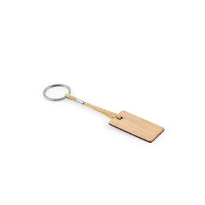 HOPPS. Rektangulär nyckelring i bambu med PET-sladd, miniatyr 5