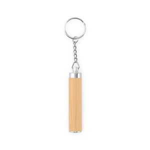 RACHEL. Nyckelring i bambu och ABS med LED-ficklampa, miniatyr 2