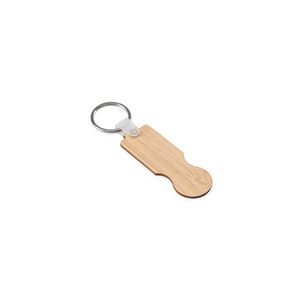 SHOPZ. Nyckelring i bambu med myntformad ände, miniatyr 5