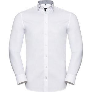 Men´s LS Tailored Contrast Herringbone Shirt, miniatyr 1