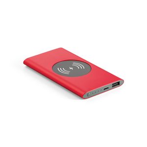 CASSINI. Powerbank 4 000 mAh med 5W trådlös laddare i återvunnet aluminium (100% rAL), miniatyr 8