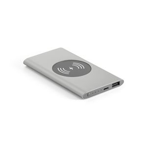 CASSINI. Powerbank 4 000 mAh med 5W trådlös laddare i återvunnet aluminium (100% rAL), miniatyr 7