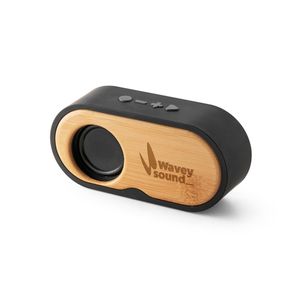 TILLY. Bärbar 3W högtalare med 5 timmars batteritid på bambu och återvunnen ABS (100 % rABS)