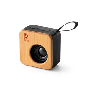 MAYER. Bärbar 3W högtalare med 4h batteritid i bambu och återvunnen ABS (100 % rABS), miniatyr 4