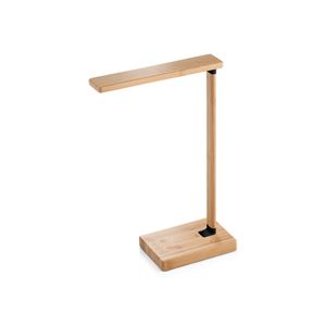 MOREY. Fällbar skrivbordslampa med 15W supersnabb trådlös laddare i bambu, miniatyr 6