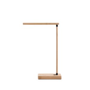 MOREY. Fällbar skrivbordslampa med 15W supersnabb trådlös laddare i bambu, miniatyr 2