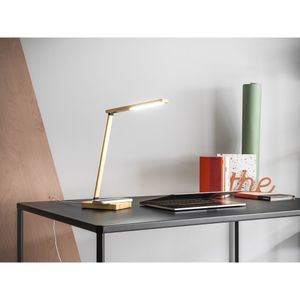MOREY. Fällbar skrivbordslampa med 15W supersnabb trådlös laddare i bambu, miniatyr 4