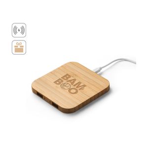 DALTON. Supersnabb 15W bambu trådlös laddare, miniatyr 5