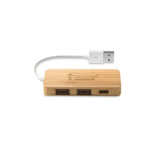MOSER. HUB med 2 USB-A och 1 USB-C-portar i bambu, miniatyr 4