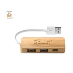 MOSER. HUB med 2 USB-A och 1 USB-C-portar i bambu, miniatyr 5