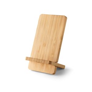 LANGE. Smartphonehållare med 15W supersnabb trådlös laddare i bambu, miniatyr 6
