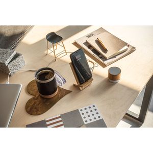 LANGE. Smartphonehållare med 15W supersnabb trådlös laddare i bambu, miniatyr 5
