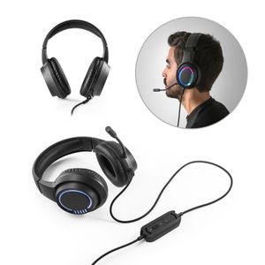 Thorne Headset RGB. ABS-Gaminghörlurar med kabel, mikrofon och RGB LED-lampor, miniatyr 1