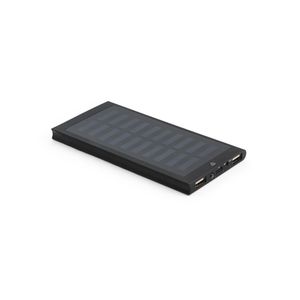 CLERK. 8 000 mAh powerbank med solpanel i 100 % återvunnen aluminium, miniatyr 7