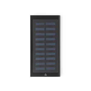 CLERK. 8 000 mAh powerbank med solpanel i 100 % återvunnen aluminium, miniatyr 2