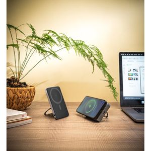 WARSHEL 5. 5 000 mAh magnetisk powerbank med 15 W supersnabb trådlös laddare i återvunnen ABS (100 % rABS) med stativ, miniatyr 4
