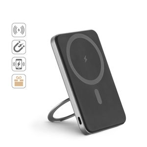 WARSHEL 5. 5 000 mAh magnetisk powerbank med 15 W supersnabb trådlös laddare i återvunnen ABS (100 % rABS) med stativ, miniatyr 5