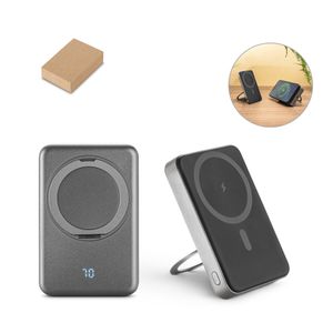 WARSHEL 10. 10 000 mAh magnetisk powerbank med 15 W supersnabb trådlös laddare i återvunnen ABS (100 % rABS) med stativ, miniatyr 1