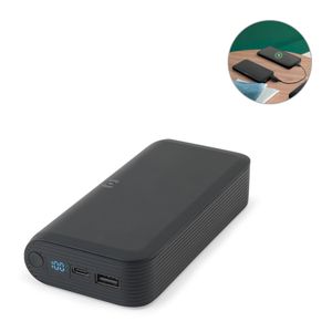 BECKER 20. 20 000 mAh powerbank i återvunnen ABS (100 % rABS) med 15 W supersnabb trådlös laddare, miniatyr 1