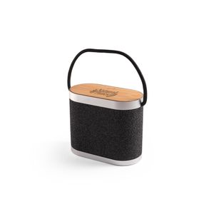 GUETTA. 5W bärbar högtalare med supersnabb 15W trådlös laddare och 2 timmars batteritid gjord av bambu och återvunnen PET (100 % rPET), miniatyr 3