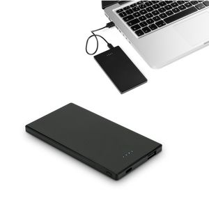 DENNING. 5 000 mAh tunn powerbank i rostfritt stål, miniatyr 1