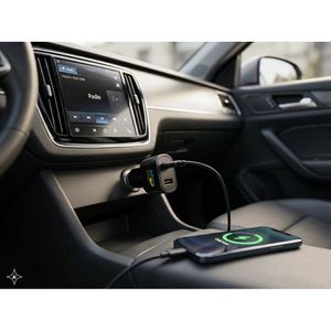 DIRAC. Cigarettändaradapter med USB-A-port 18W och USB-C 20W i Återvunnen ABS (100% rABS), miniatyr 5