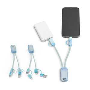 BERNERS. Supersnabb 6-i-1 USB-kabel i återvunnen PET (100 % rPET), miniatyr 1