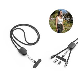 ZEWAIL. Snodd med inkluderad smartphonehållare, USB-C-kabel och olika adaptrar i återvunnet ABS och återvunnet TPE, miniatyr 1