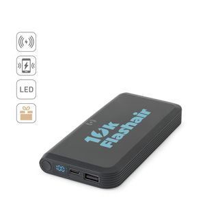 BECKER 10. 10 000 mAh powerbank i återvunnen ABS (100 % rABS) med 15 W supersnabb trådlös laddare, miniatyr 5