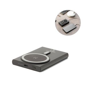 WRIGHT 5. Magnetisk powerbank med supersnabb laddning i återvunnet aluminium och återvunnet ABS 5'000 mAh, miniatyr 1