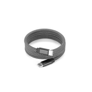NADELLA. USB-C till USB-C-kabel med flätad polyestersladd (60 W) och ett magnetiskt system för enkel upplindning, miniatyr 5