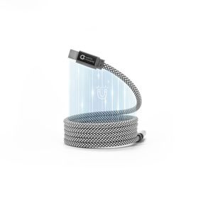 NADELLA. USB-C till USB-C-kabel med flätad polyestersladd (60 W) och ett magnetiskt system för enkel upplindning, miniatyr 3
