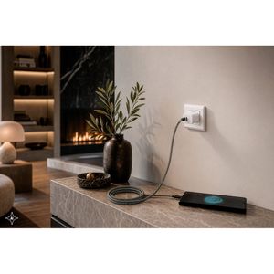 NADELLA. USB-C till USB-C-kabel med flätad polyestersladd (60 W) och ett magnetiskt system för enkel upplindning, miniatyr 4