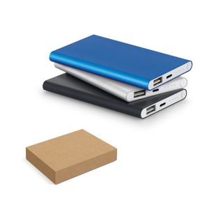 MARCET. Powerbank slimmad 4'000 mAh i återvunnen ABS (70% rABS) och återvunnen ABS (100 % rABS), miniatyr 1