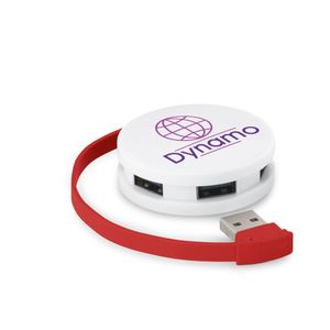 GARDNER. HUB med kabel och 4 USB-A-portar i ABS, miniatyr 4