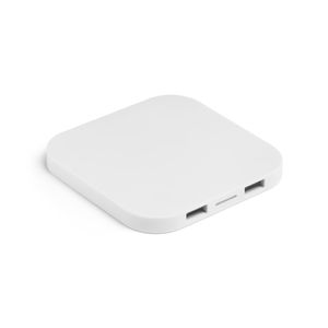 CAROLINE. Supersnabb 15W trådlös laddare med HUB 2 USB-A-portar i återvunnen ABS (60 % rABS), miniatyr 5
