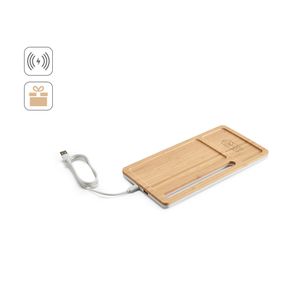 MOTT. Bordsarrangör med 15W trådlös laddare i bambu och ABS, miniatyr 5