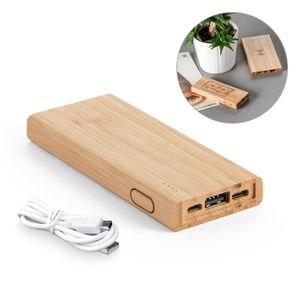 KOHN. Powerbank 5 000 mAh i bambu, miniatyr 1