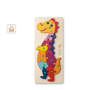 DIPLODOCO. Dinosaurieformat pussel i furuplywood, miniatyr 4