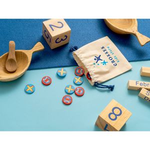 CROSSES. Klassisk 10-delars playwood Luffarschack (Tic Tac Toe), miniatyr 4