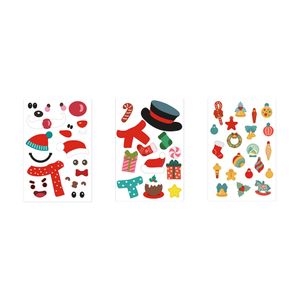 GLIMN. Set med sex ark med julfigurer och 3 ark med klistermärken